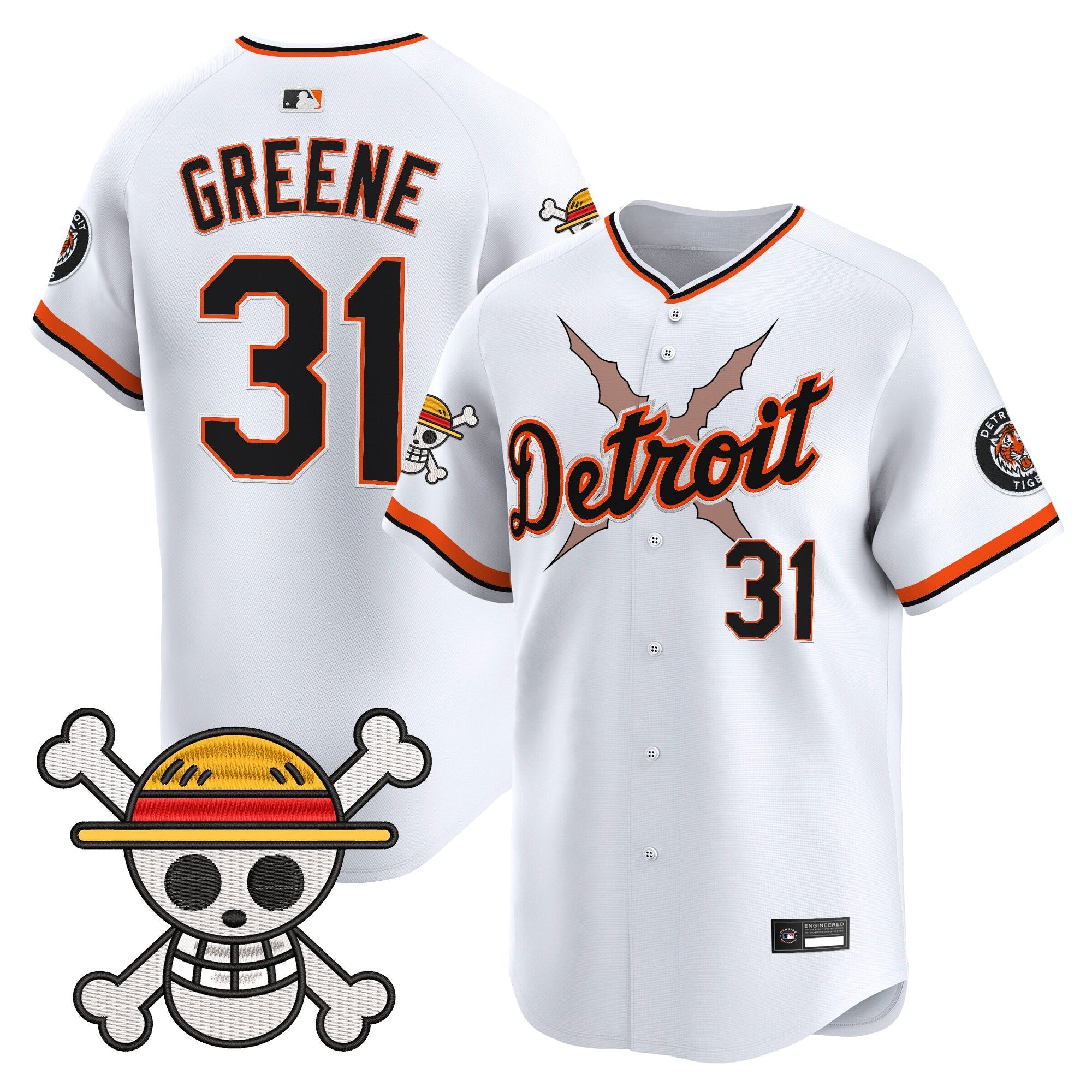 Men's Detroit Tigers x One Piece Vapor Premier Limited Jersey - Stitched