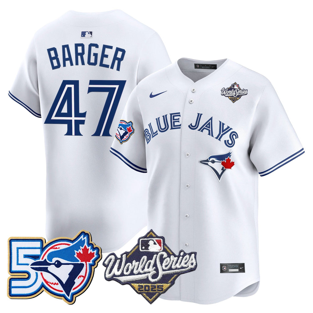 Men's Toronto Blue Jays 2025 World Series Vapor Premier Limited Jersey - 50 Seasons Patch - All Stitched