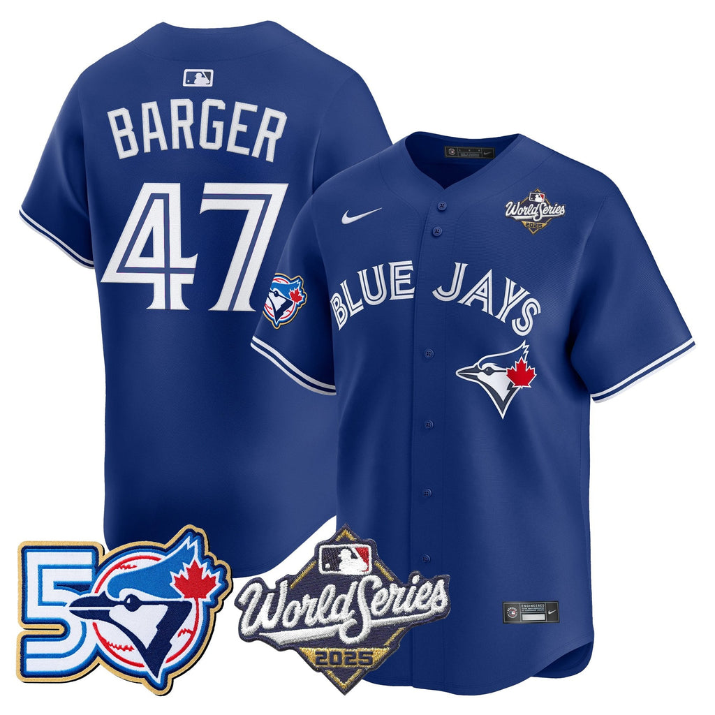 Men's Toronto Blue Jays 2025 World Series Vapor Premier Limited Jersey - 50 Seasons Patch - All Stitched