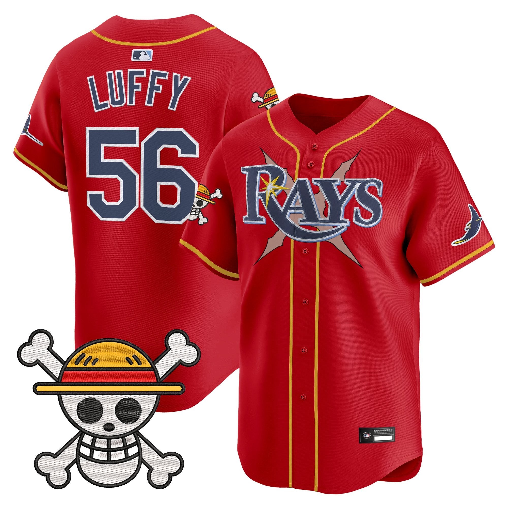 Men's Tampa Bay Rays x One Piece Vapor Premier Limited Jersey - Stitched