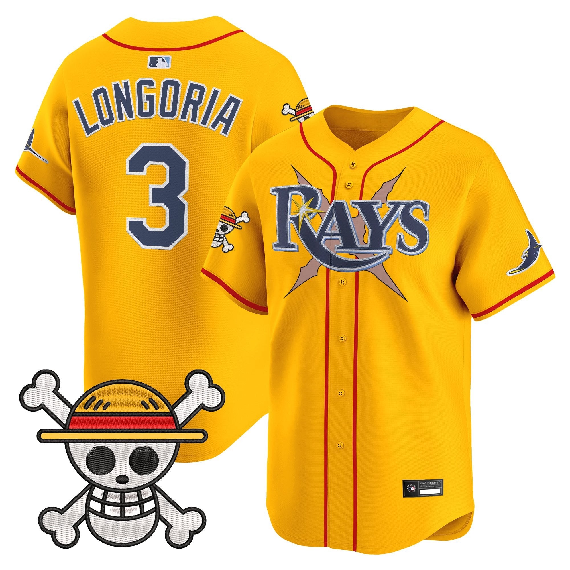 Men's Tampa Bay Rays x One Piece Vapor Premier Limited Jersey - Stitched