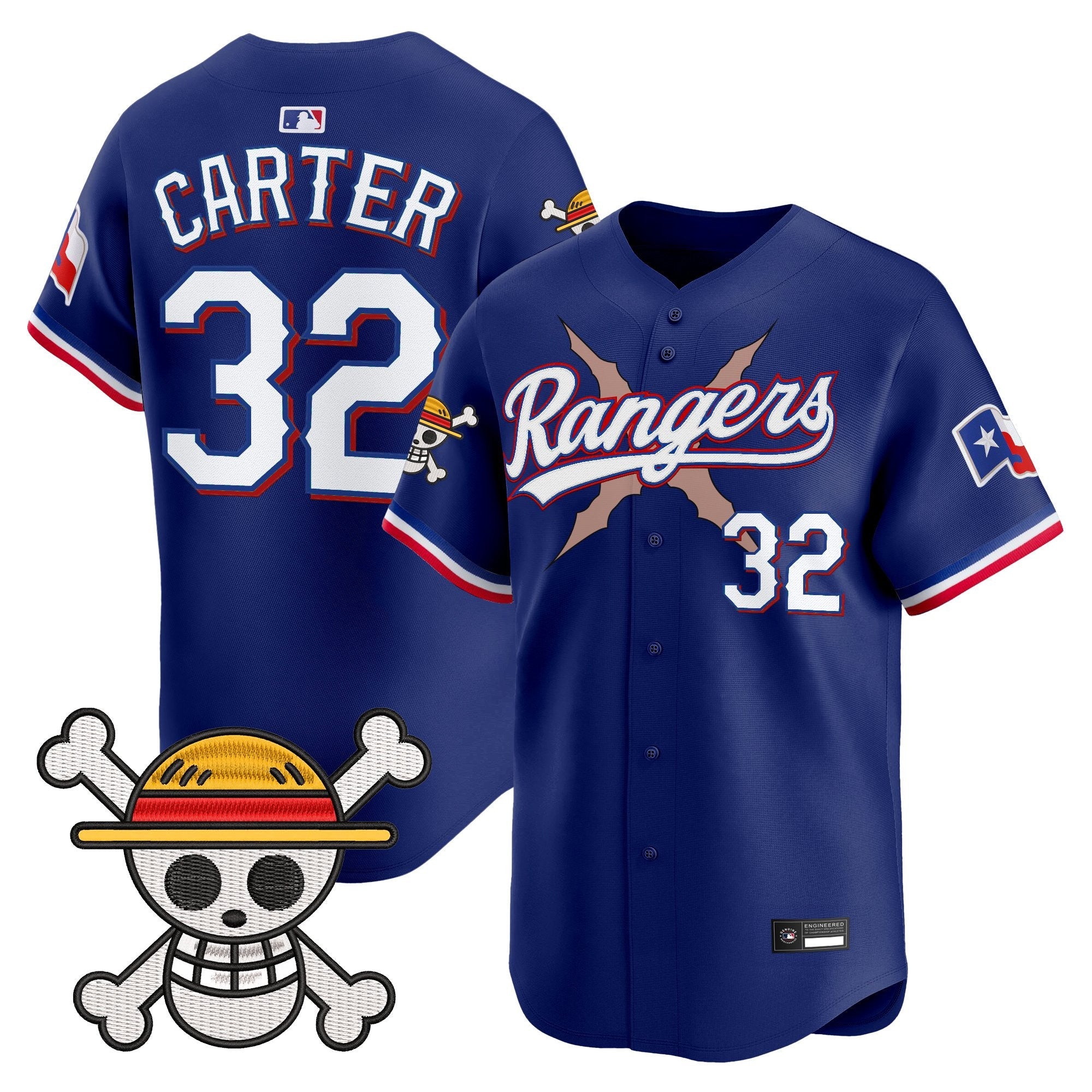 Men's Texas Rangers x One Piece Vapor Premier Limited Jersey - Stitched