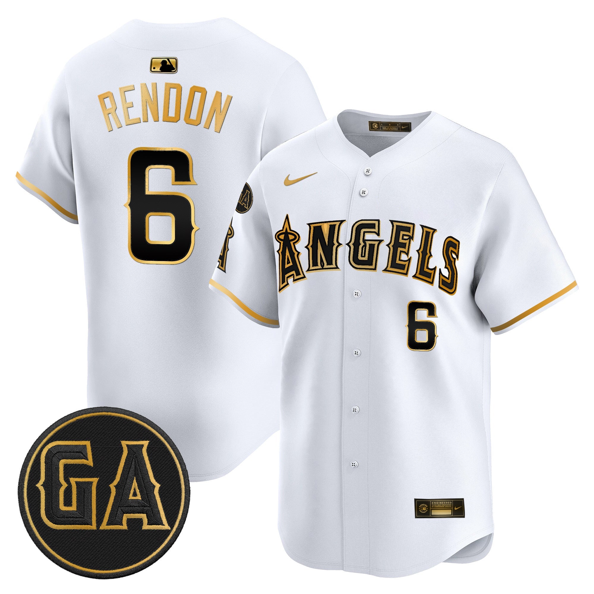 Men's Los Angeles Angels 'Garret Anderson Tribute Patch' Vapor Premier Limited Jersey - All Stitched