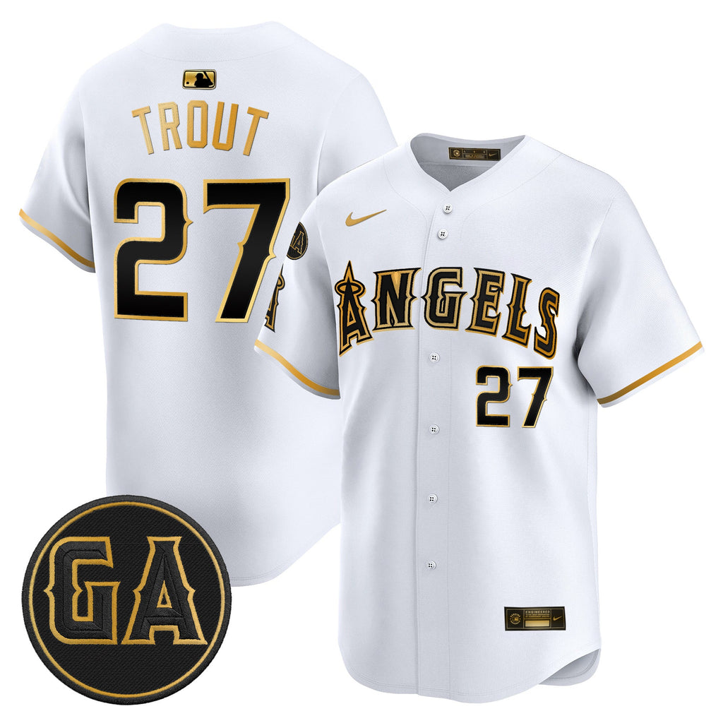 Men's Los Angeles Angels 'Garret Anderson Tribute Patch' Vapor Premier Limited Jersey - All Stitched
