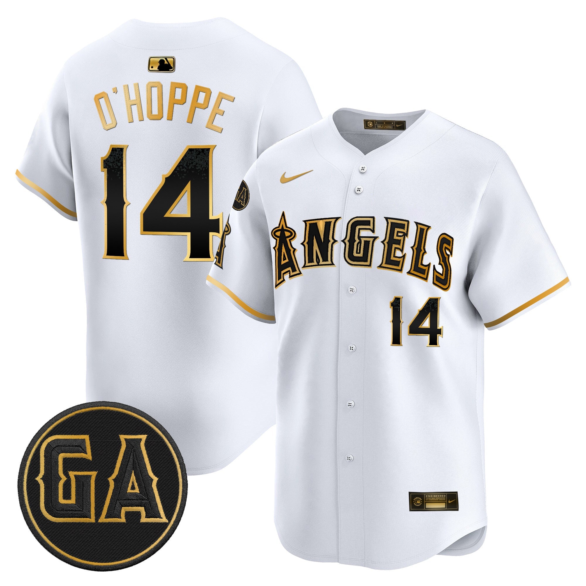 Men's Los Angeles Angels 'Garret Anderson Tribute Patch' Vapor Premier Limited Jersey - All Stitched