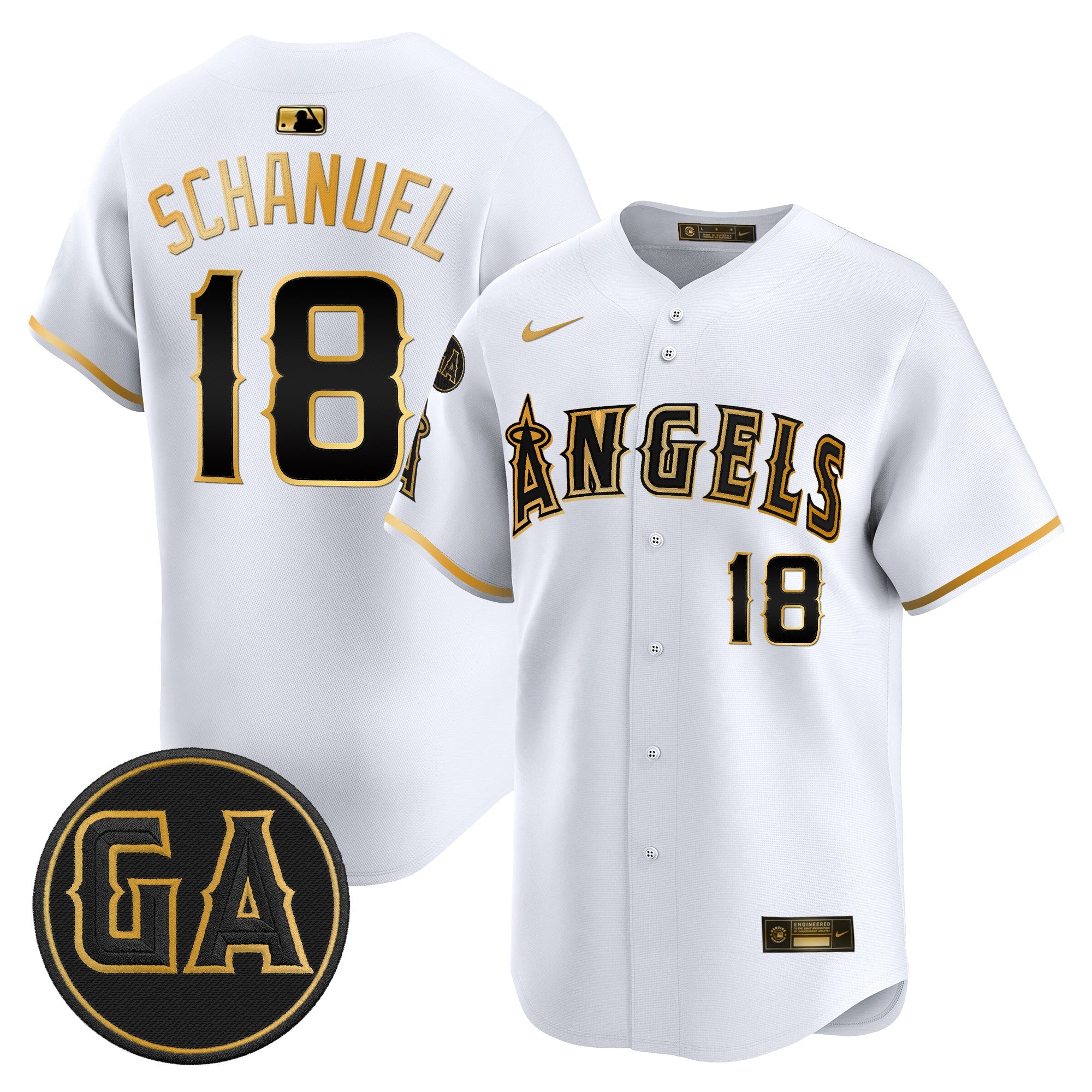 Men's Los Angeles Angels 'Garret Anderson Tribute Patch' Vapor Premier Limited Jersey - All Stitched