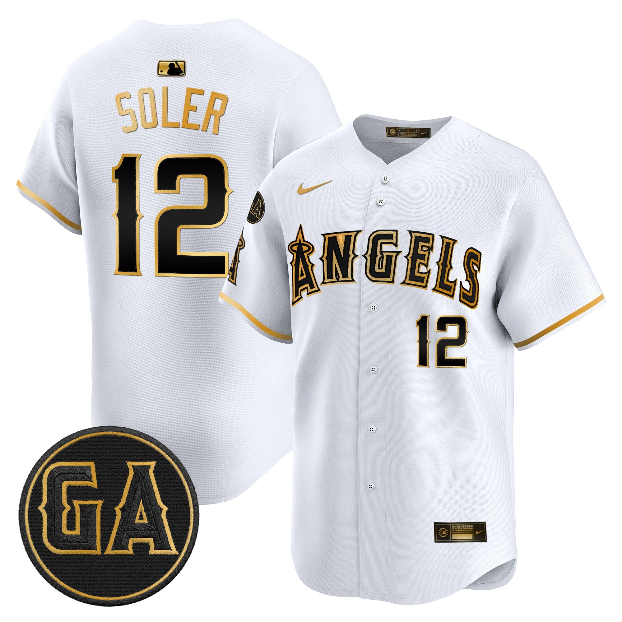 Men's Los Angeles Angels 'Garret Anderson Tribute Patch' Vapor Premier Limited Jersey - All Stitched