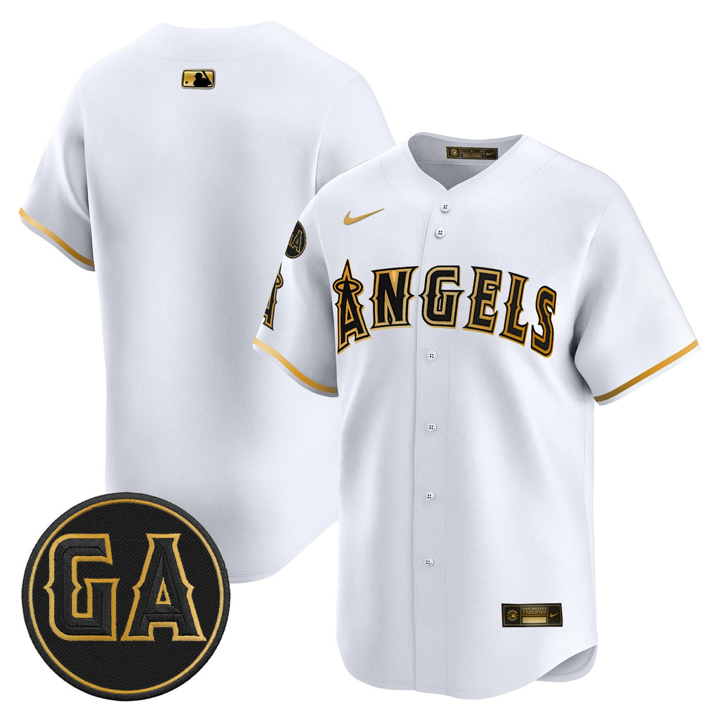 Men's Los Angeles Angels 'Garret Anderson Tribute Patch' Vapor Premier Limited Jersey - All Stitched
