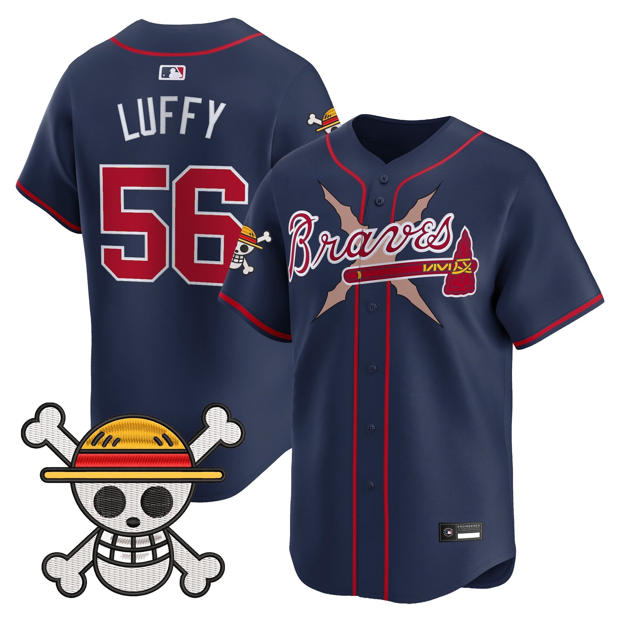 Men's Atlanta Braves x One Piece Vapor Premier Limited Jersey - Stitched