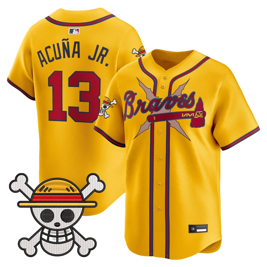 Men's Atlanta Braves x One Piece Vapor Premier Limited Jersey - Stitched
