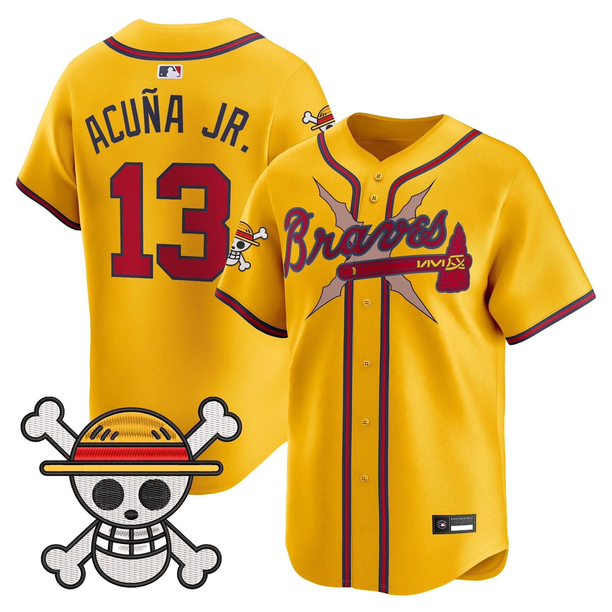 Men's Atlanta Braves x One Piece Vapor Premier Limited Jersey - Stitched
