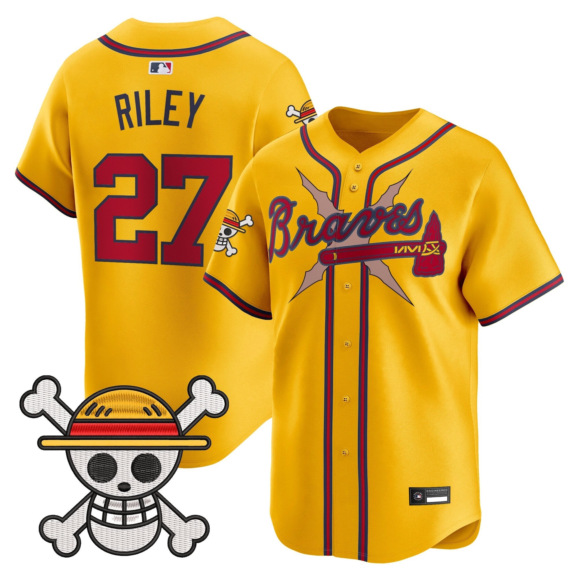 Men's Atlanta Braves x One Piece Vapor Premier Limited Jersey - Stitched