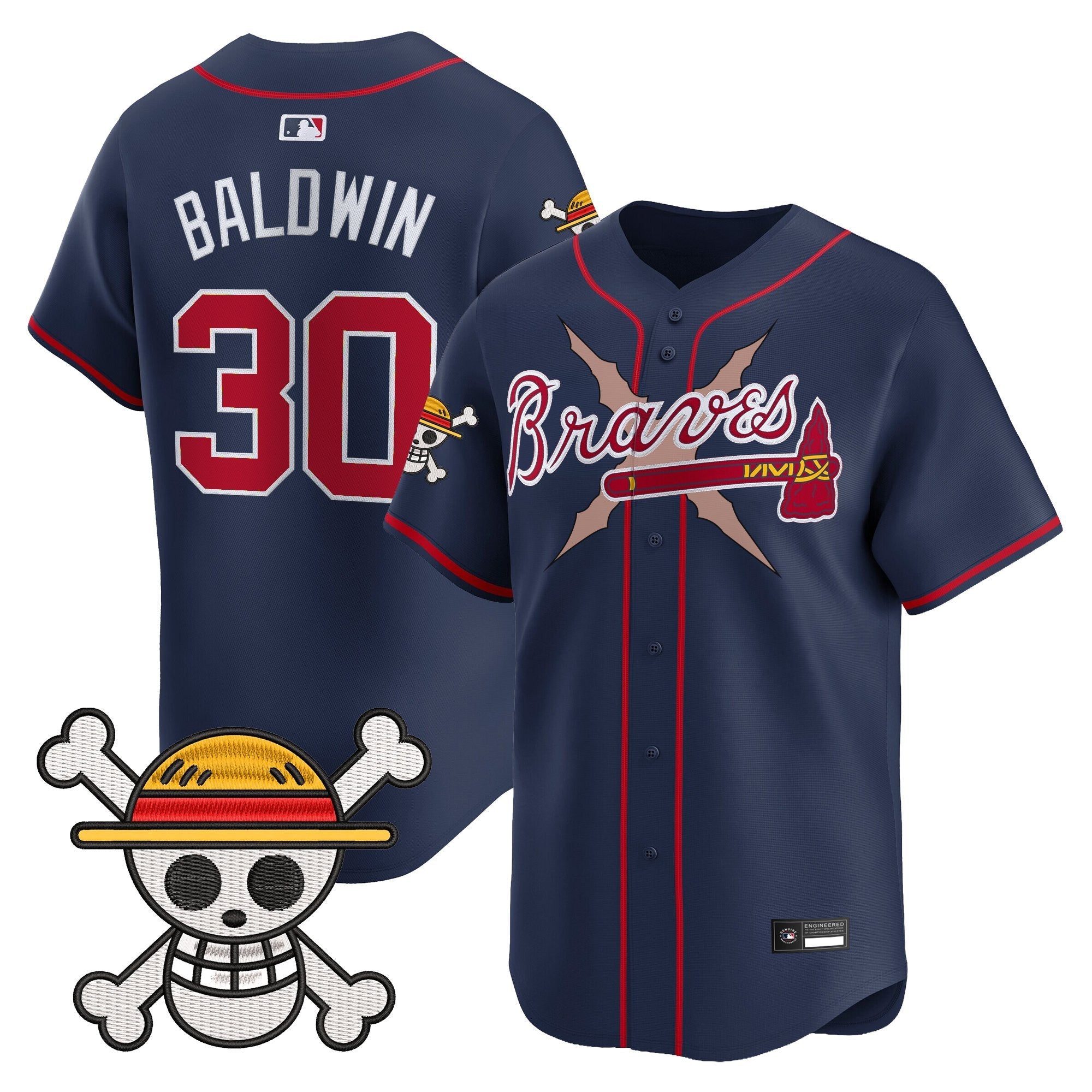 Men's Atlanta Braves x One Piece Vapor Premier Limited Jersey - Stitched