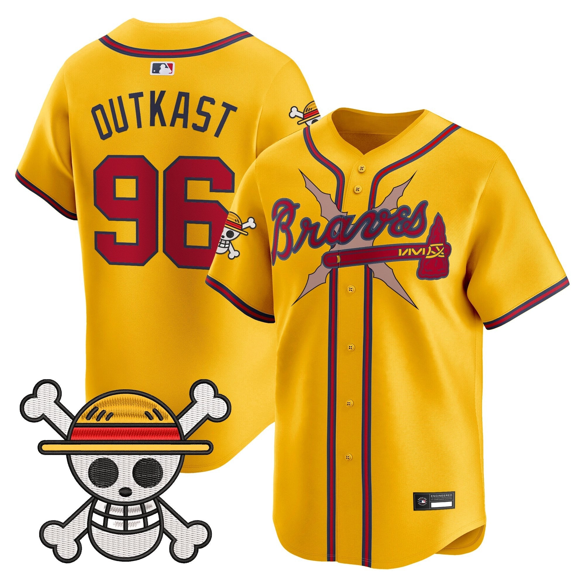 Men's Atlanta Braves x One Piece Vapor Premier Limited Jersey - Stitched
