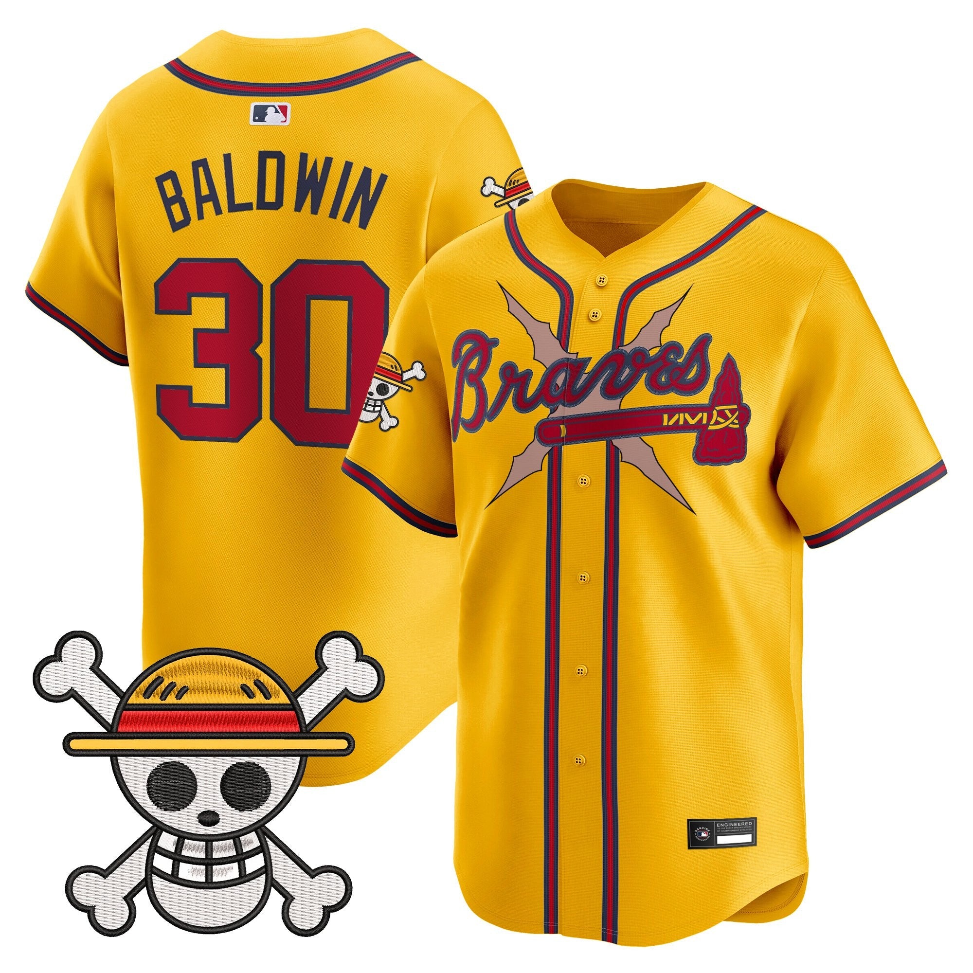 Men's Atlanta Braves x One Piece Vapor Premier Limited Jersey - Stitched