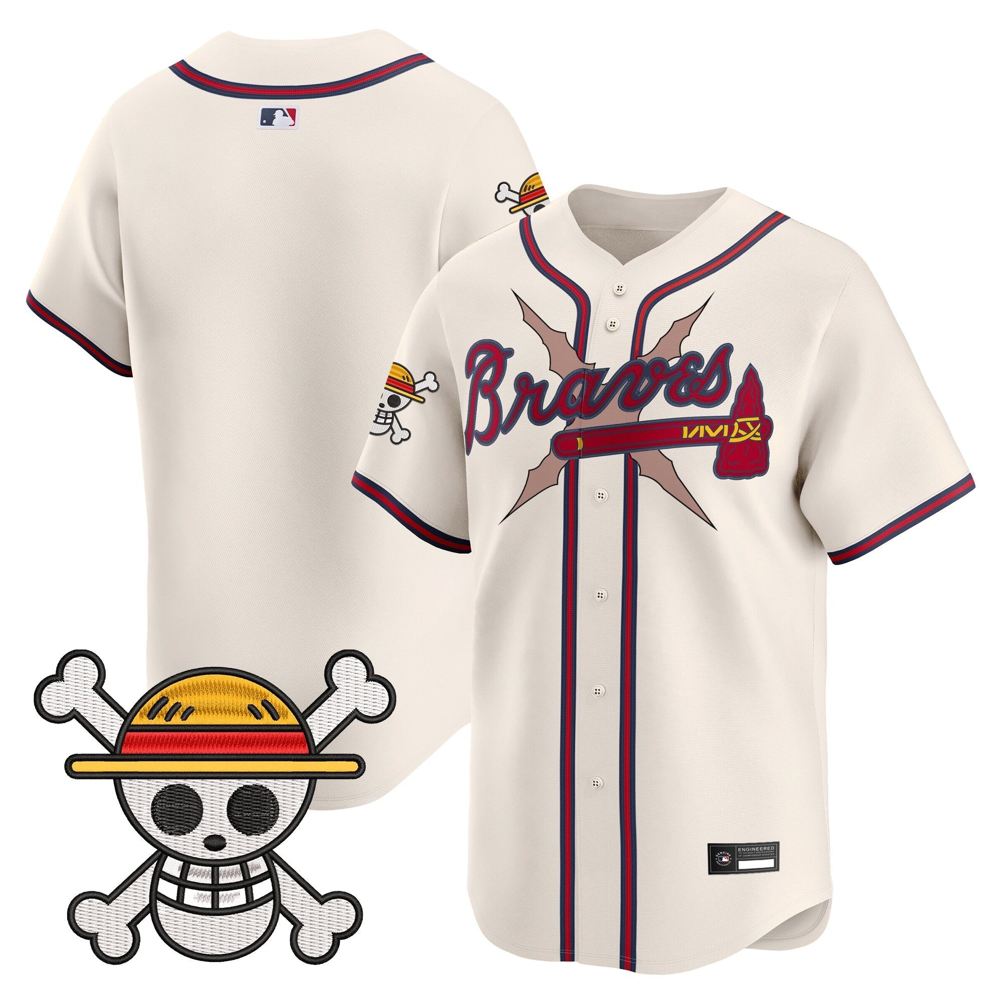 Men's Atlanta Braves x One Piece Vapor Premier Limited Jersey - Stitched