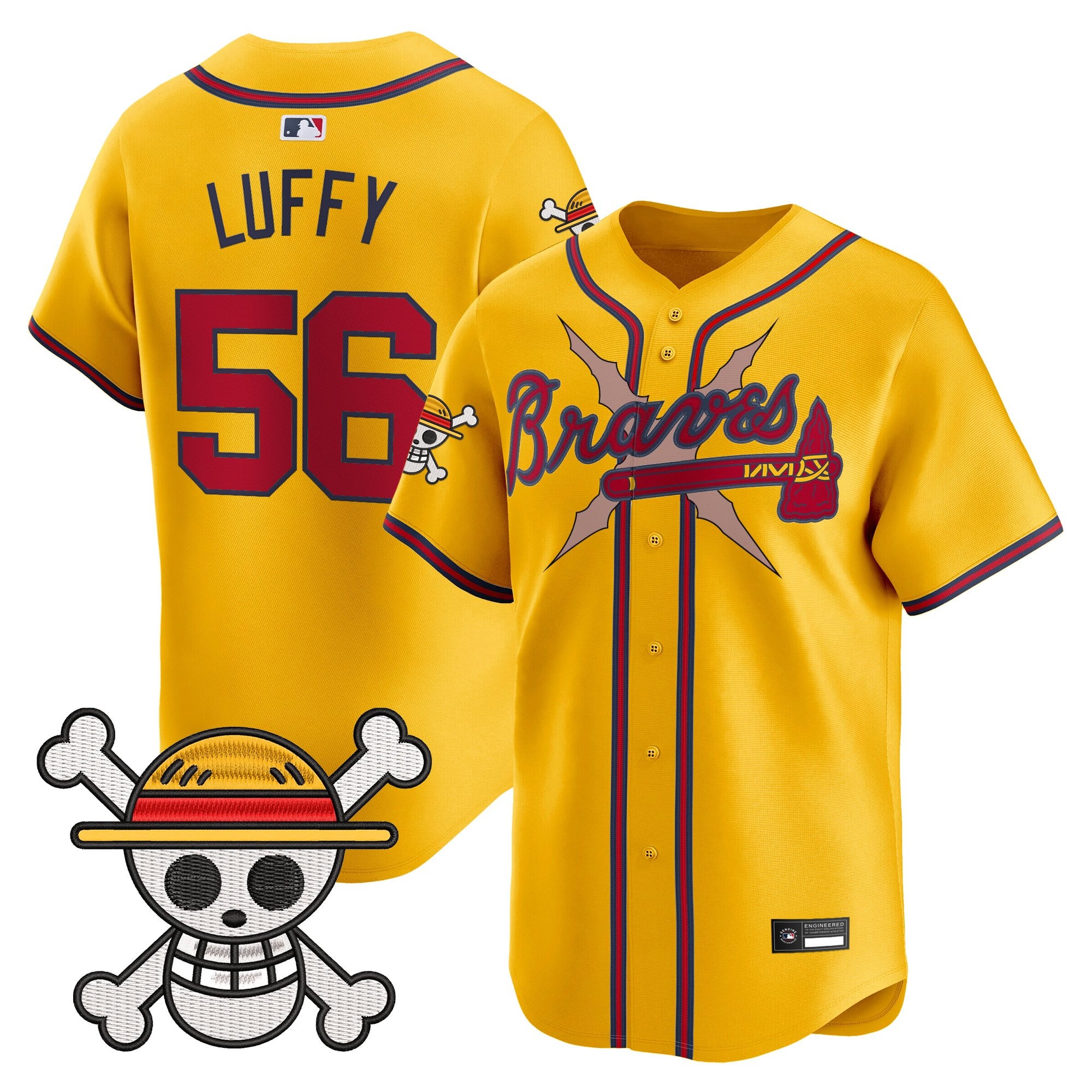 Men's Atlanta Braves x One Piece Vapor Premier Limited Jersey - Stitched