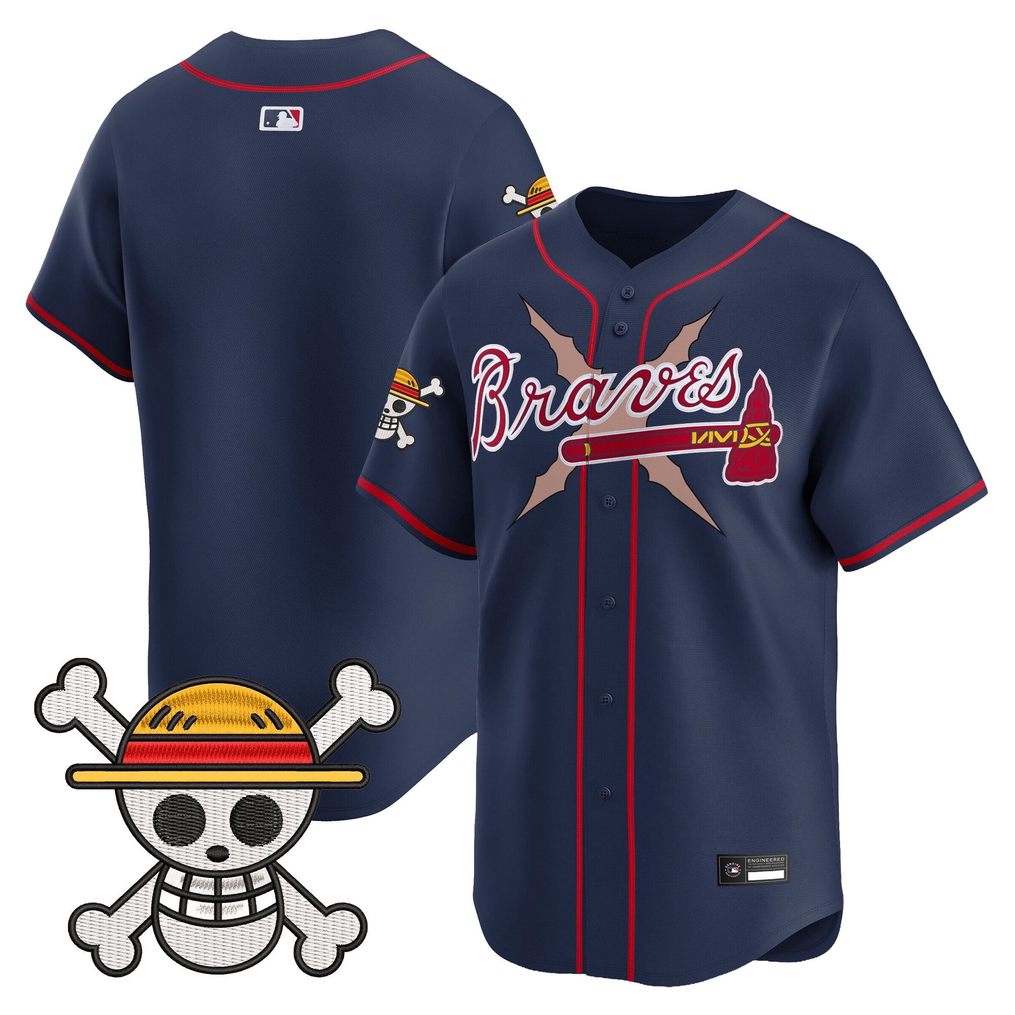 Men's Atlanta Braves x One Piece Vapor Premier Limited Jersey - Stitched