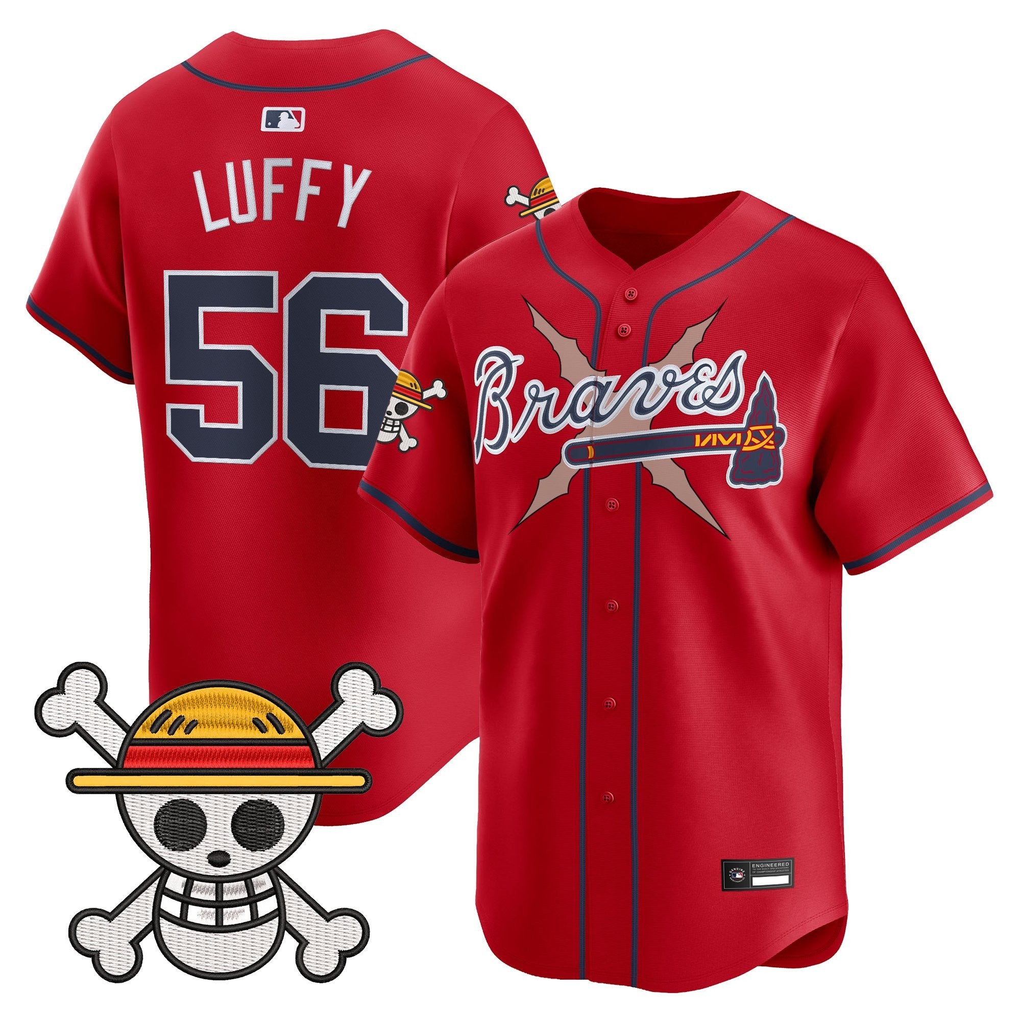 Men's Atlanta Braves x One Piece Vapor Premier Limited Jersey - Stitched