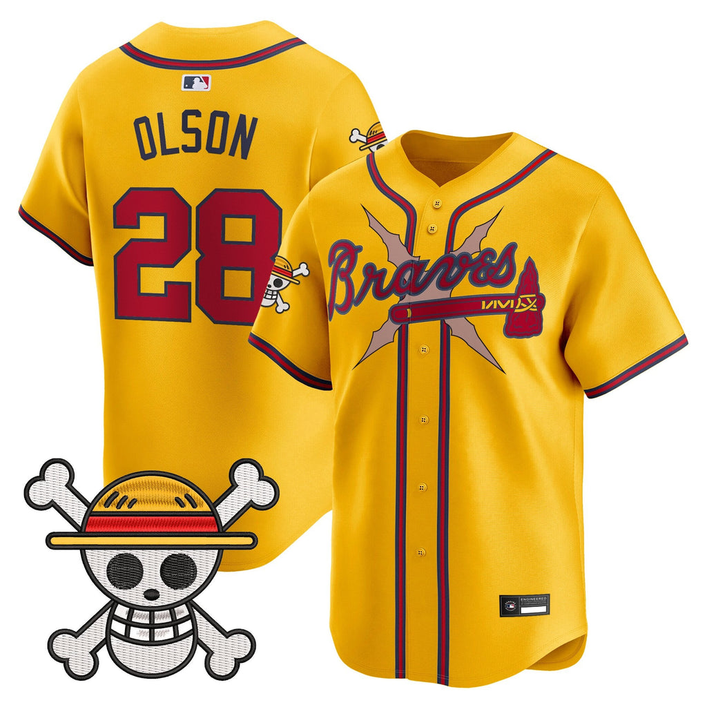 Men's Atlanta Braves x One Piece Vapor Premier Limited Jersey - Stitched