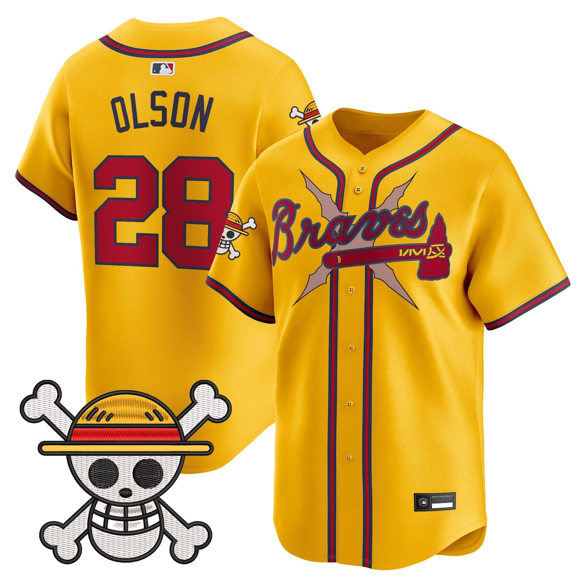 Men's Atlanta Braves x One Piece Vapor Premier Limited Jersey - Stitched