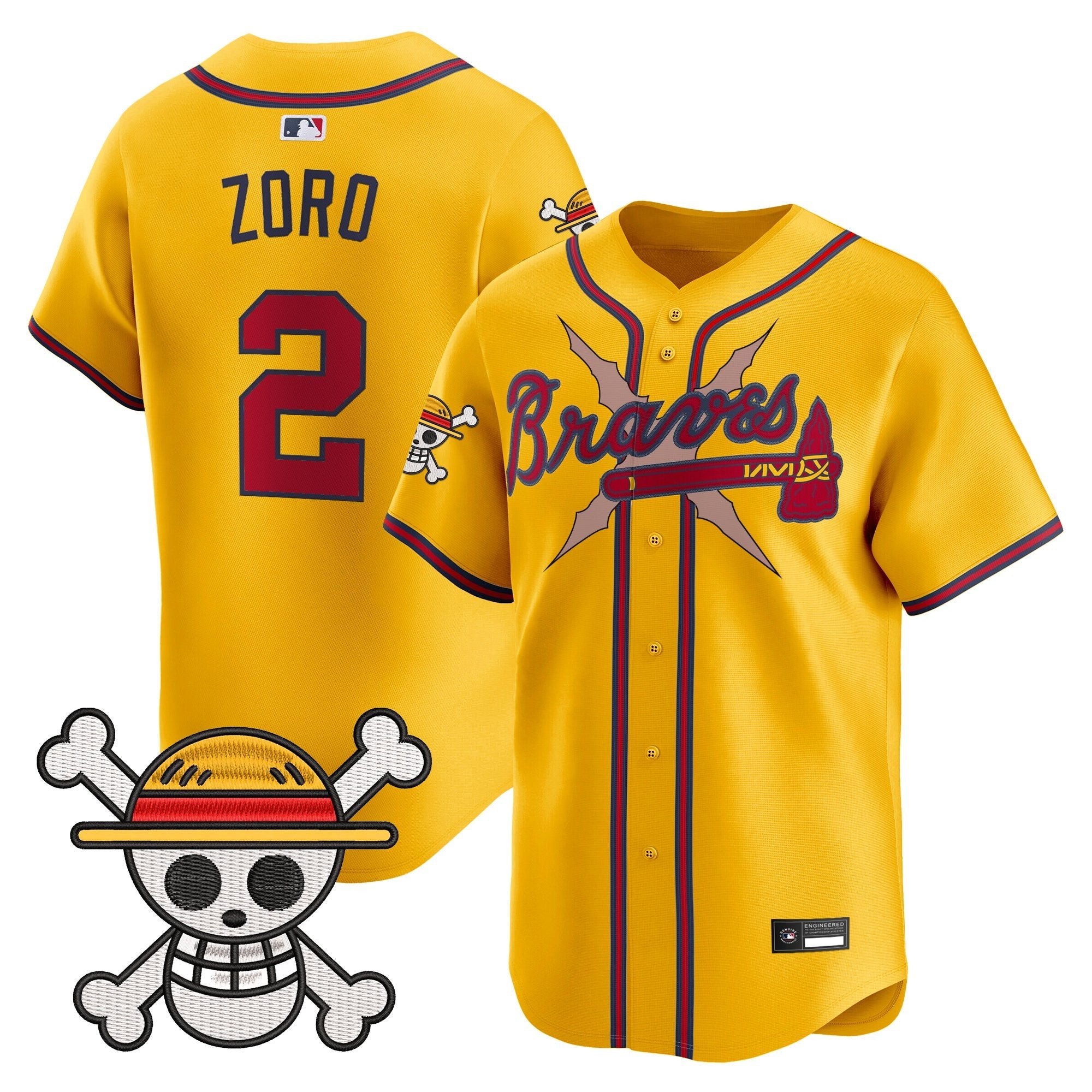 Men's Atlanta Braves x One Piece Vapor Premier Limited Jersey - Stitched