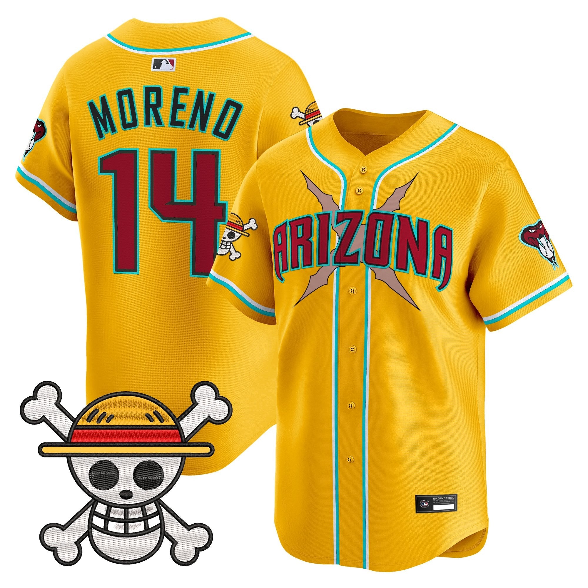 Men's Diamondbacks x One Piece Vapor Premier Limited Jersey - Stitched