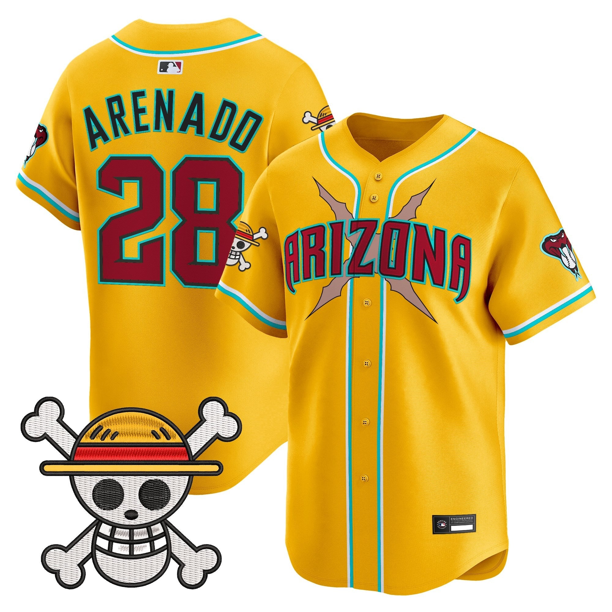 Men's Diamondbacks x One Piece Vapor Premier Limited Jersey - Stitched