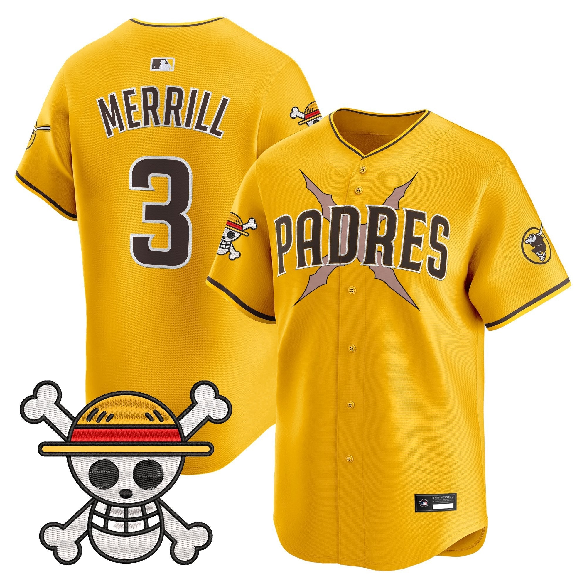 Men's Padres x One Piece Vapor Premier Limited Jersey - Stitched