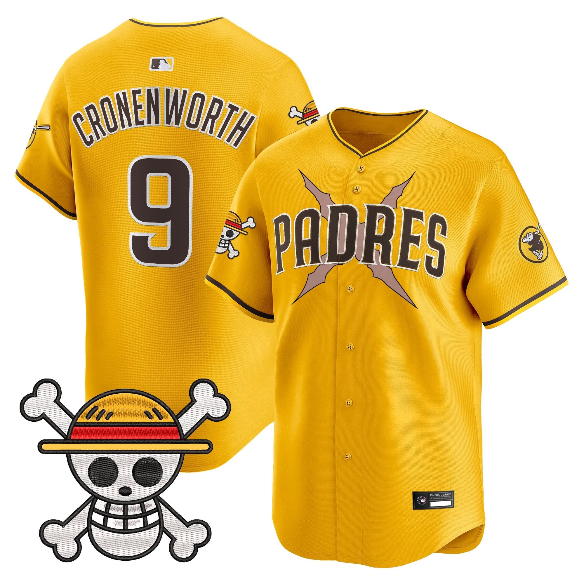 Men's Padres x One Piece Vapor Premier Limited Jersey - Stitched