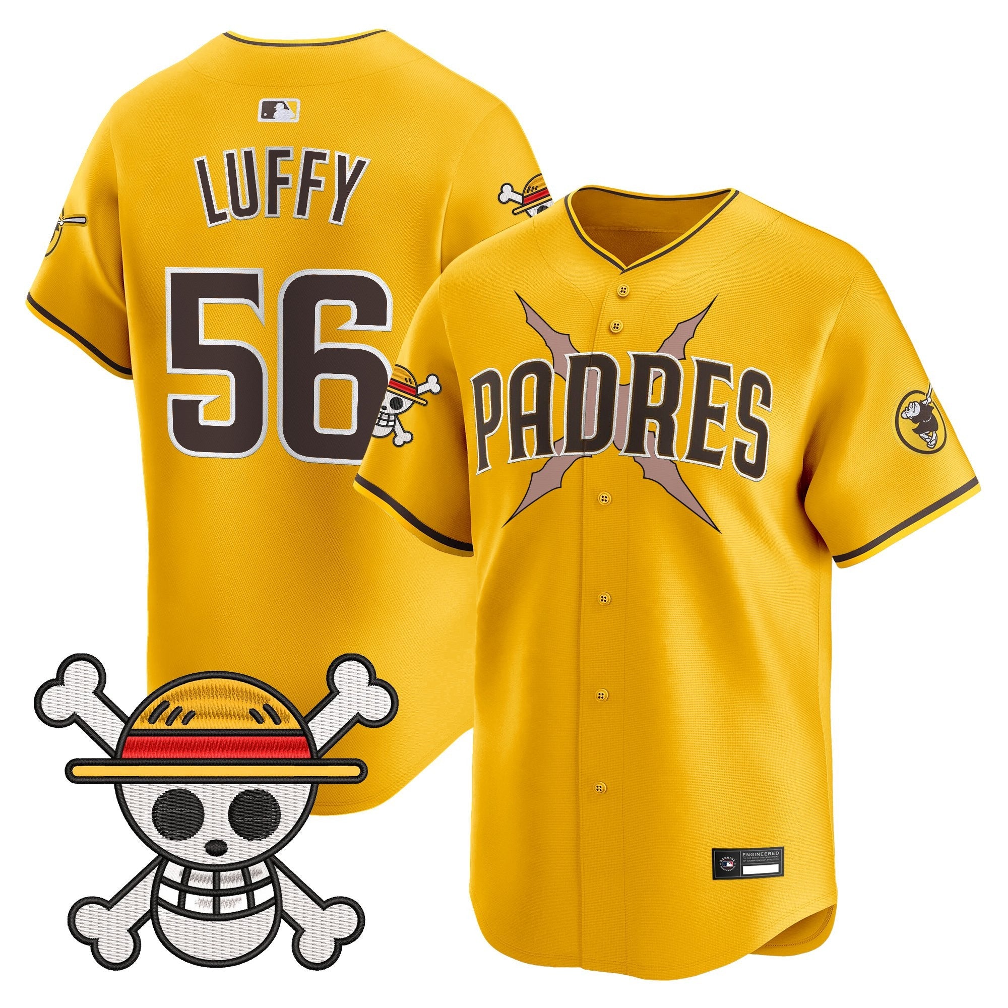 Men's Padres x One Piece Vapor Premier Limited Jersey - Stitched