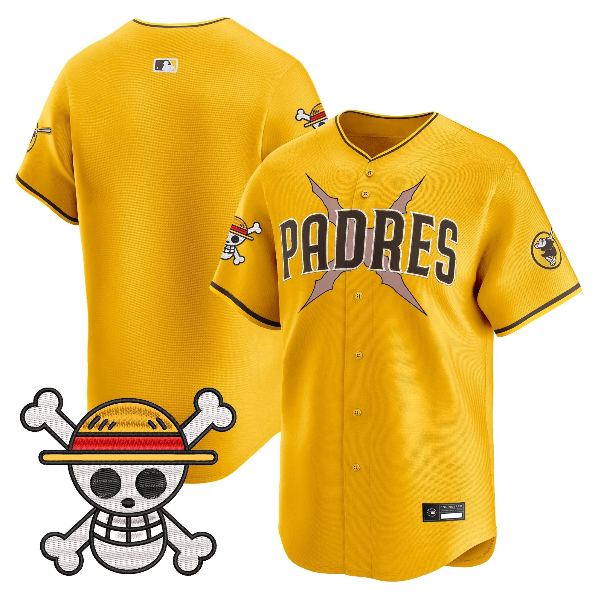 Men's Padres x One Piece Vapor Premier Limited Jersey - Stitched