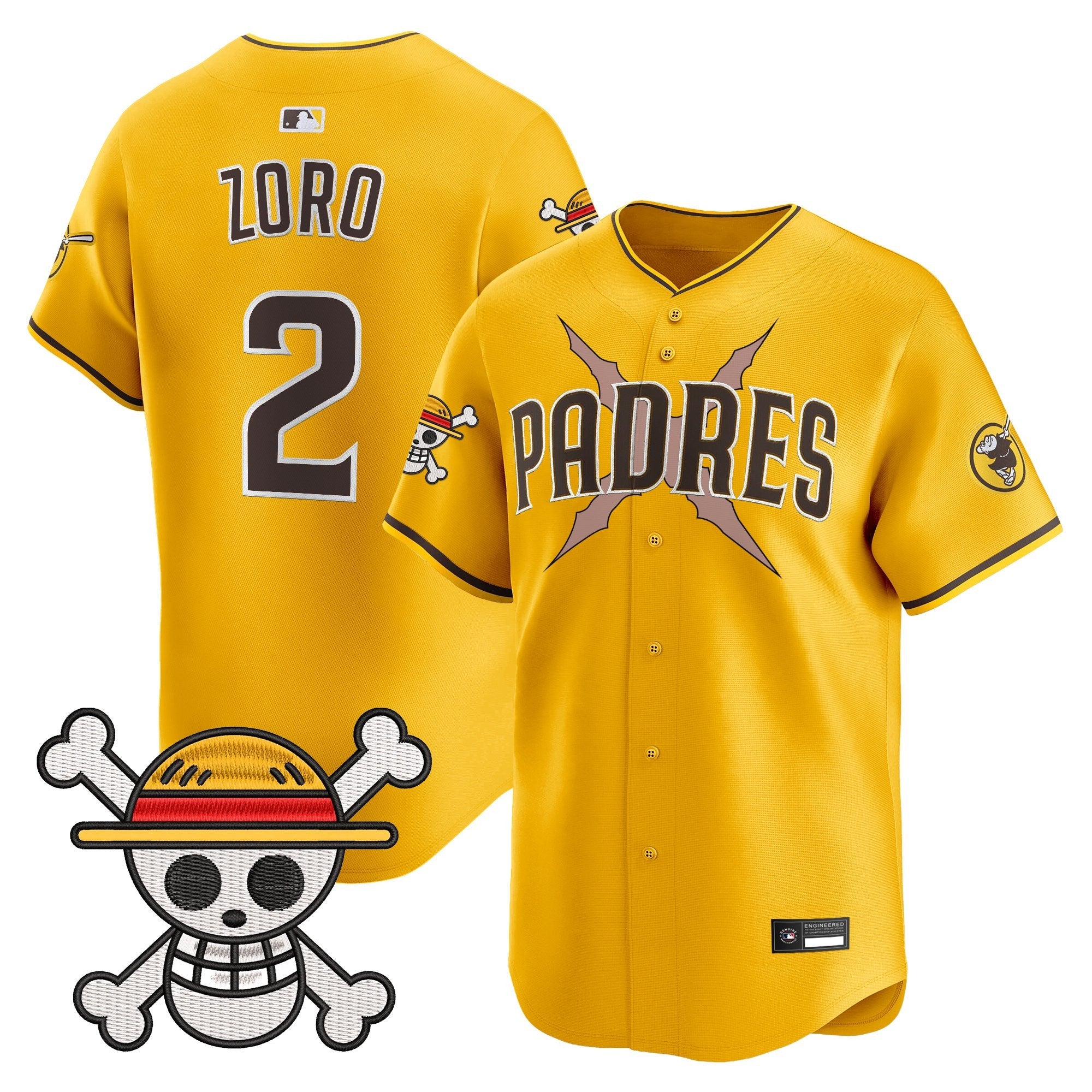 Men's Padres x One Piece Vapor Premier Limited Jersey - Stitched