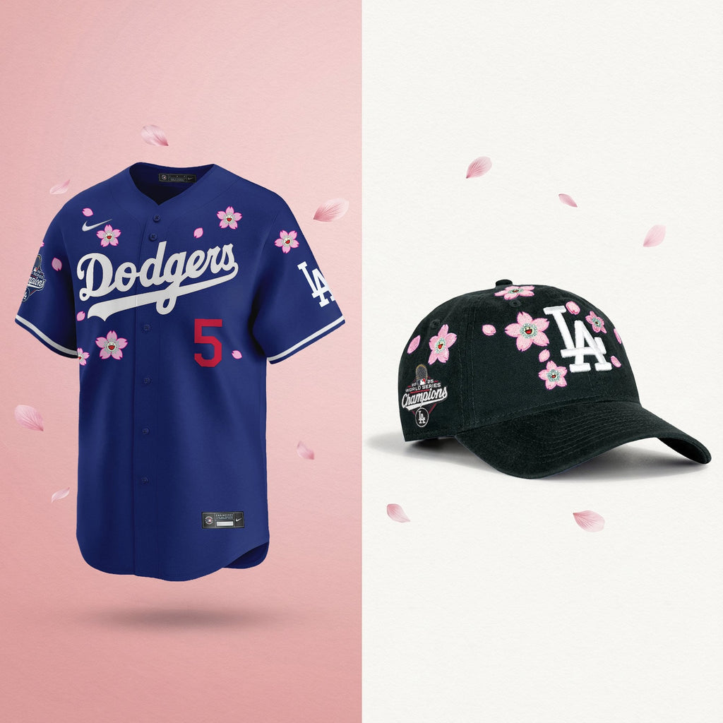 Men's Dodgers 2025 Champions Tokyo Series Bundle – Jersey & Strapback Hat - Stitched