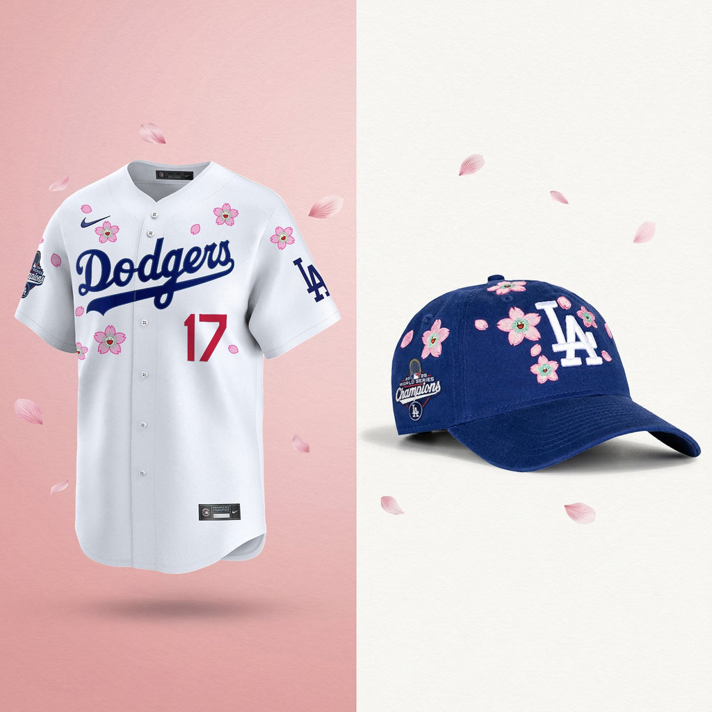 Men's Dodgers 2025 Champions Tokyo Series Bundle – Jersey & Strapback Hat - Stitched
