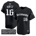 Men's Athletics 'Sacramento Gothic Edition' Vapor Premier Limited Jersey - All Stitched
