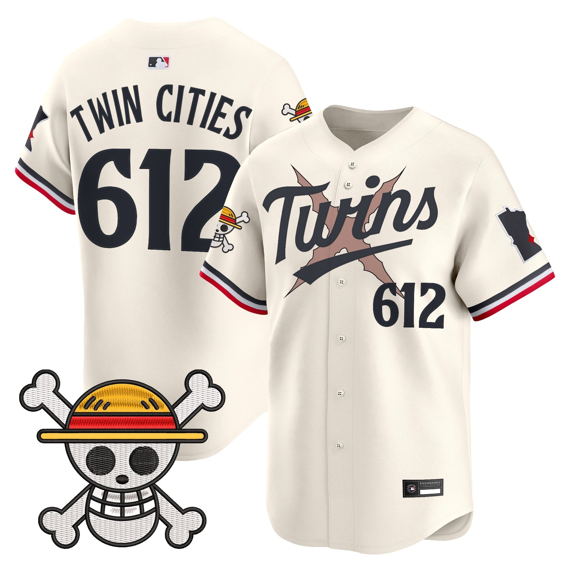 Men's Minnesota Twins x One Piece Vapor Premier Limited Jersey - Stitched