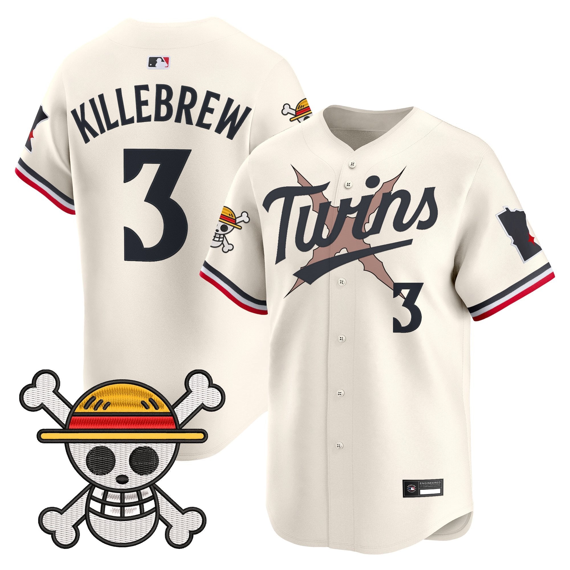 Men's Minnesota Twins x One Piece Vapor Premier Limited Jersey - Stitched