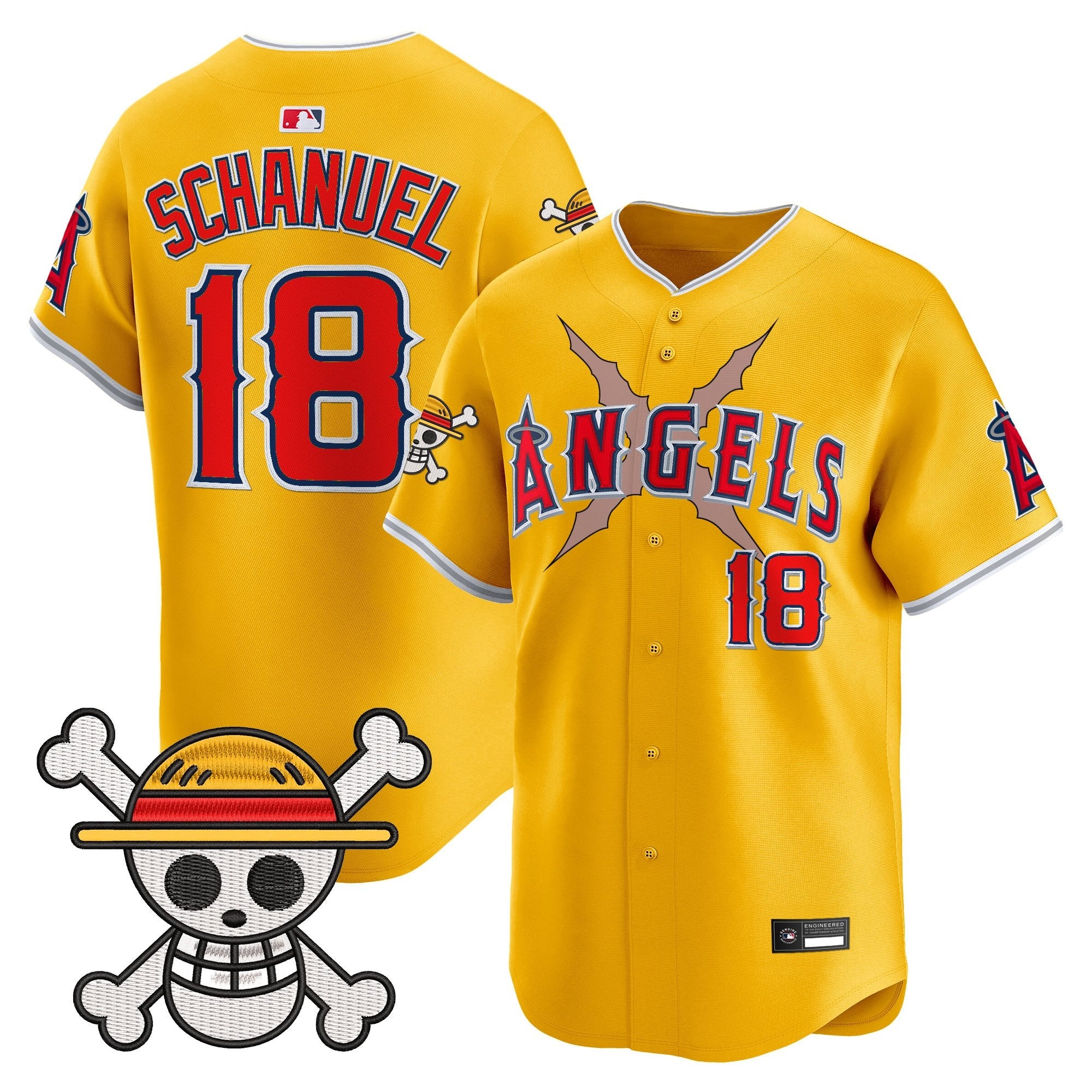 Men's Los Angeles Angels x One Piece Vapor Premier Limited Jersey - Stitched
