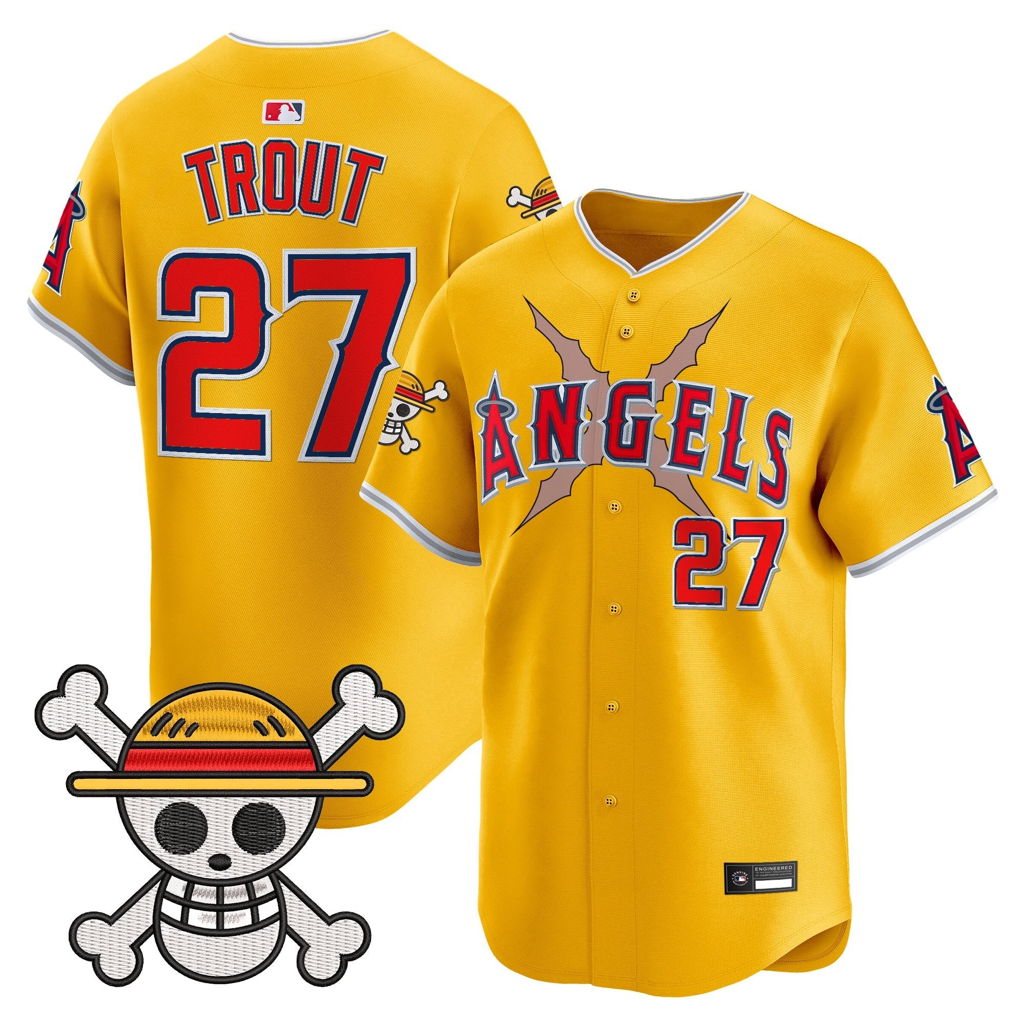 Men's Los Angeles Angels x One Piece Vapor Premier Limited Jersey - Stitched