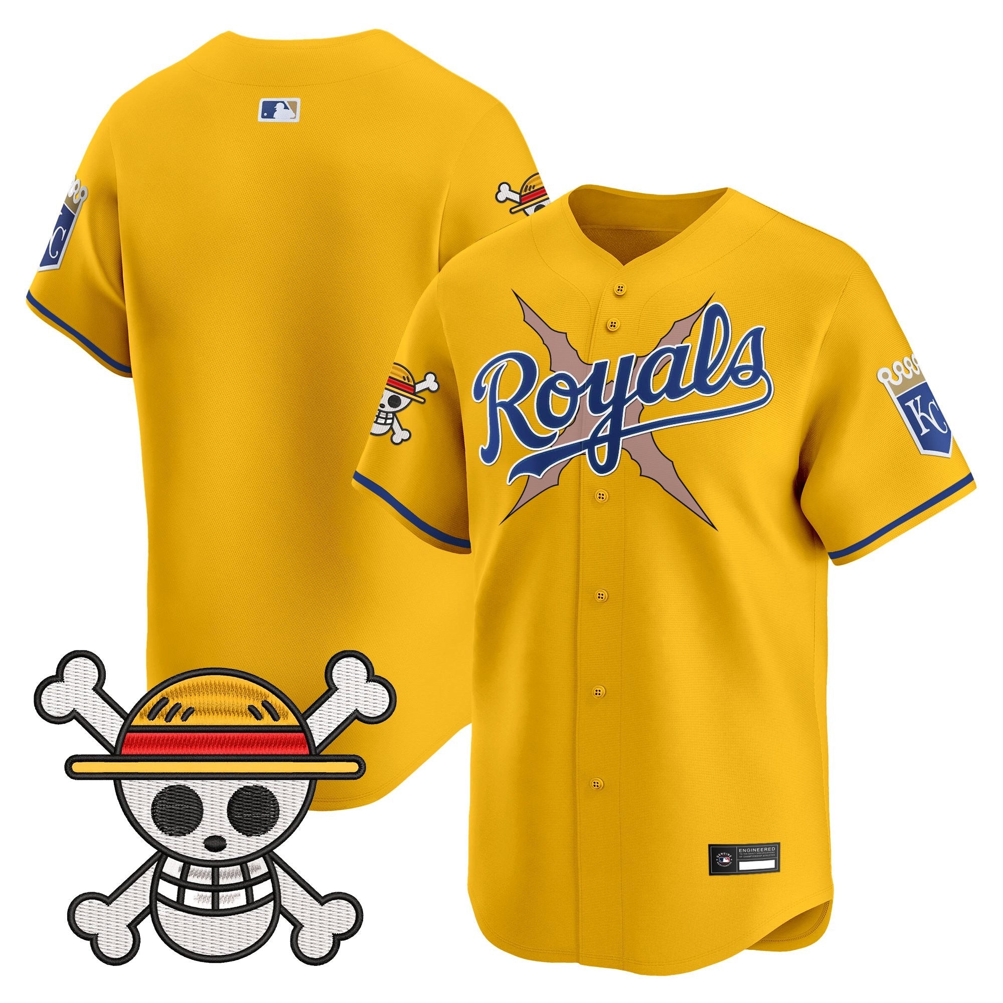 Men's Kansas City Royals x One Piece Vapor Premier Limited Jersey - Stitched