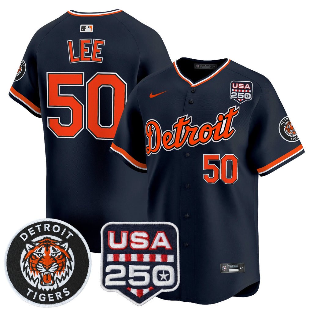 Men's Detroit Tigers 2026 Alternate Vapor Premier Limited Jersey - 250America Patch - All Stitched