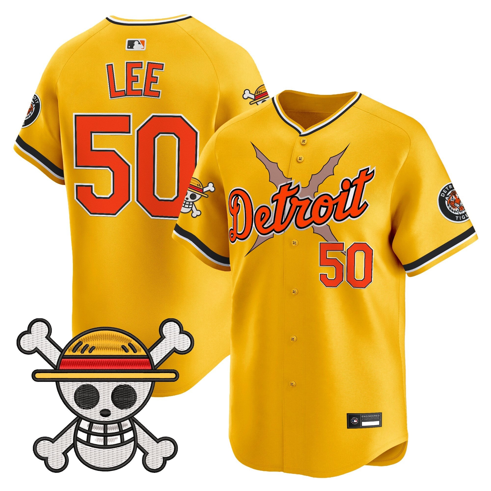 Men's Detroit Tigers x One Piece Vapor Premier Limited Jersey - Stitched