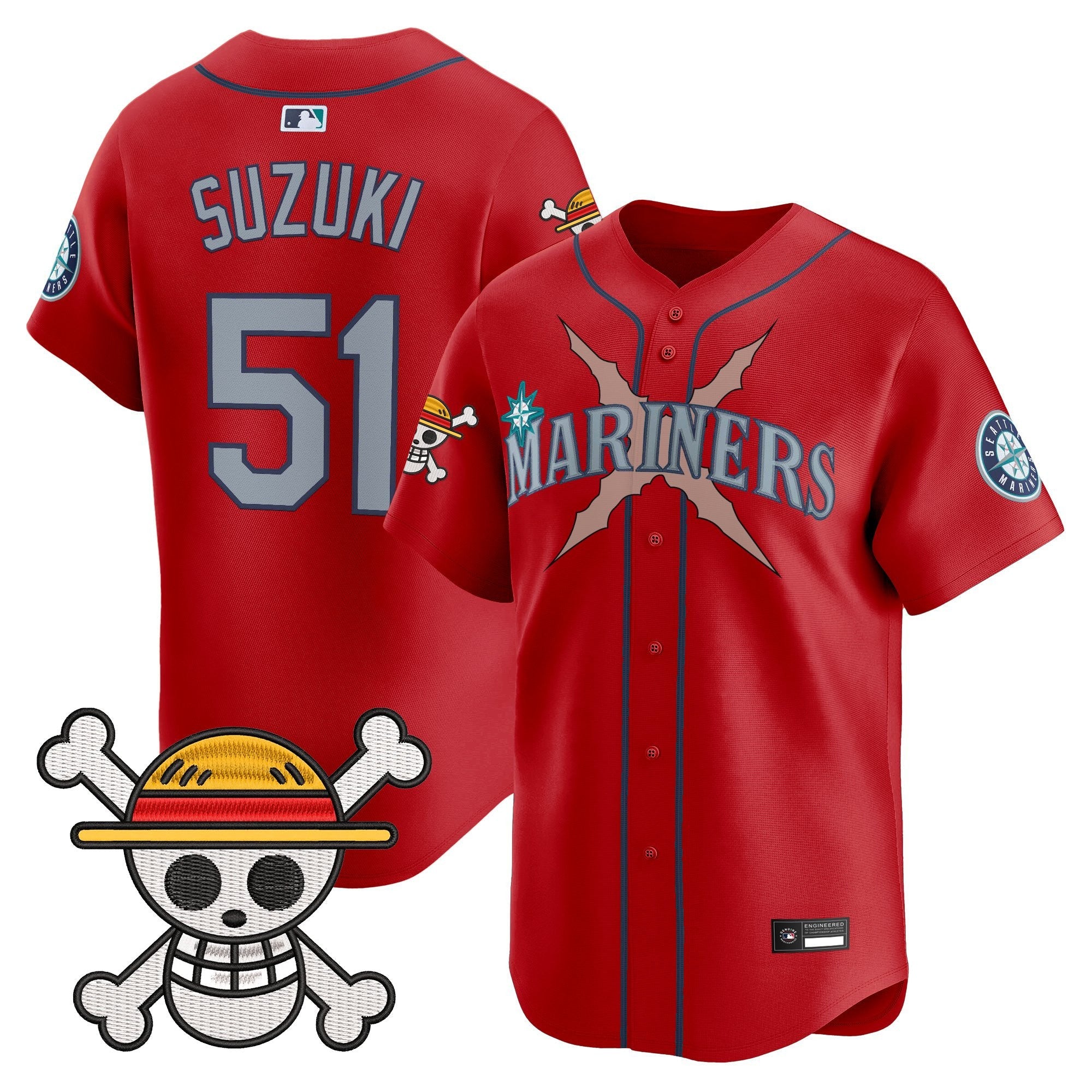 Men's Seattle Mariners x One Piece Vapor Premier Limited Jersey - Stitched