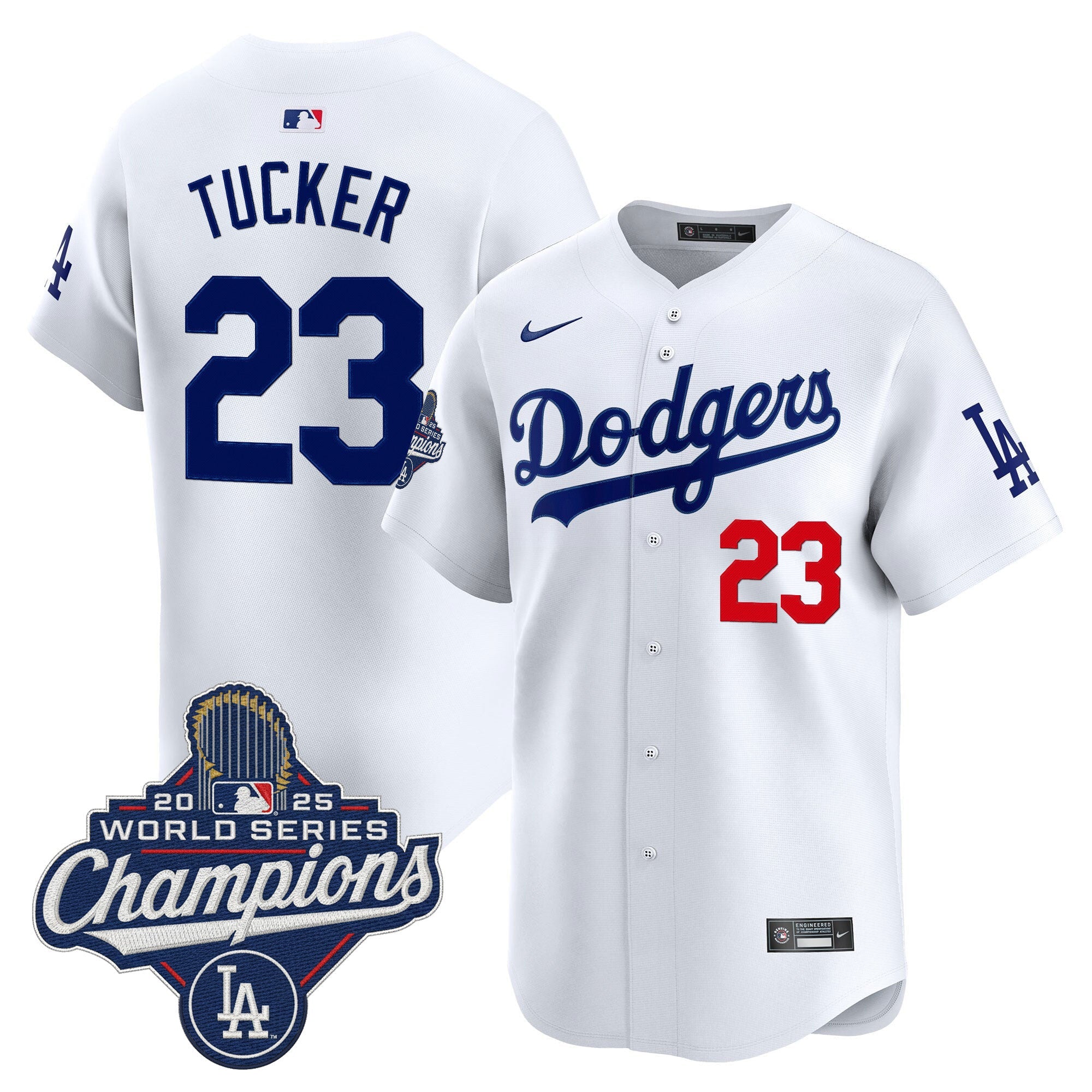 Men's Dodgers 2025 World Series Champions Vapor Premier Limited Jersey - All Stitched