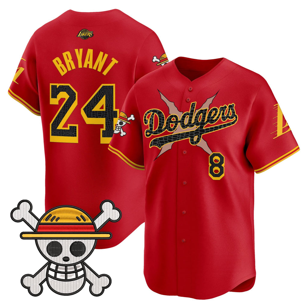 Men's Los Angeles Dodgers x One Piece x Mamba Vapor Premier Limited Jersey - Stitched