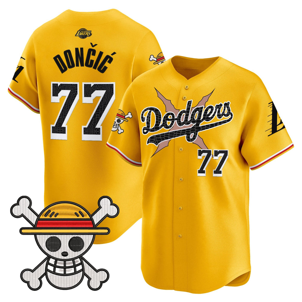 Men's Los Angeles Dodgers x One Piece x Mamba Vapor Premier Limited Jersey - Stitched