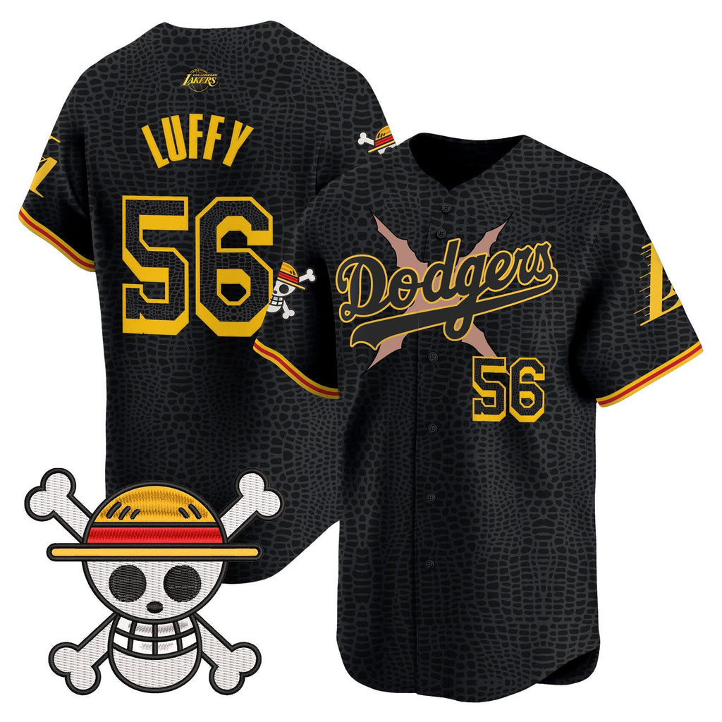 Men's Los Angeles Dodgers x One Piece x Mamba Vapor Premier Limited Jersey - Stitched