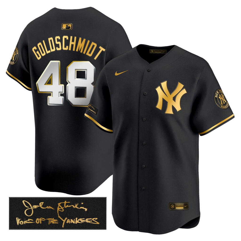 Men's Yankees John Sterling "The Voice of the Yankees" Tribute Patch Vapor Premier Limited Jersey - All Stitched