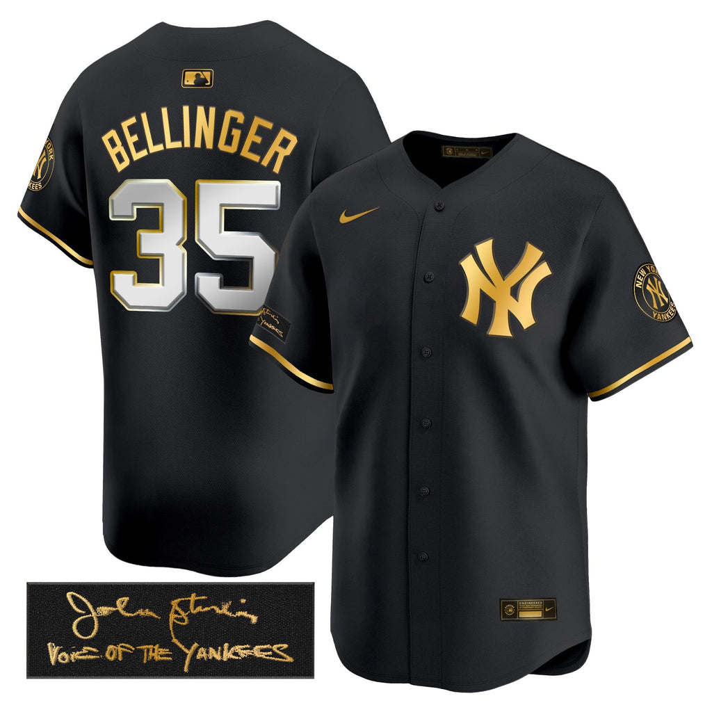 Men's Yankees John Sterling "The Voice of the Yankees" Tribute Patch Vapor Premier Limited Jersey - All Stitched